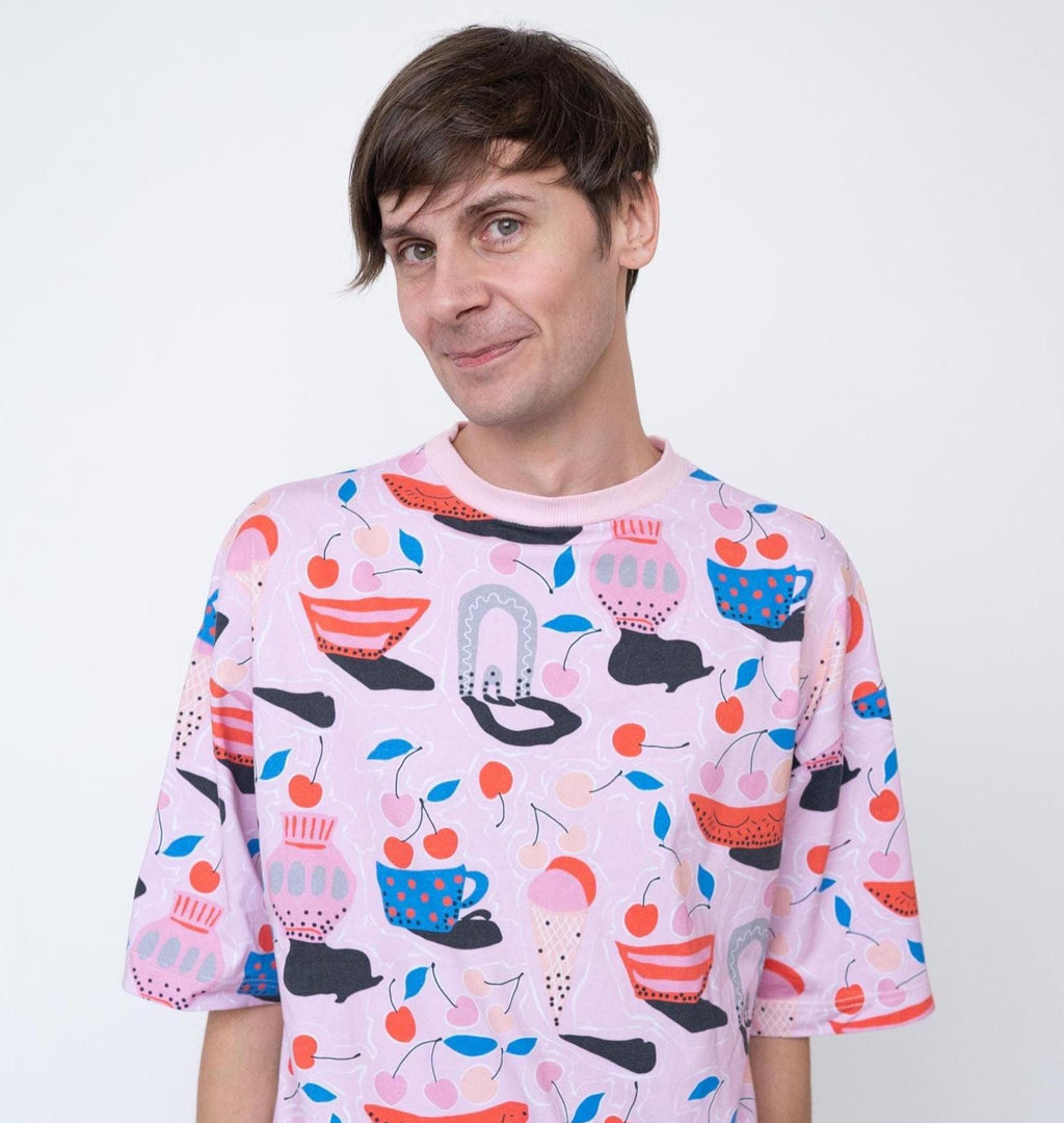 Cherry Delight Oversize Unisex Boxy Fit Triko
