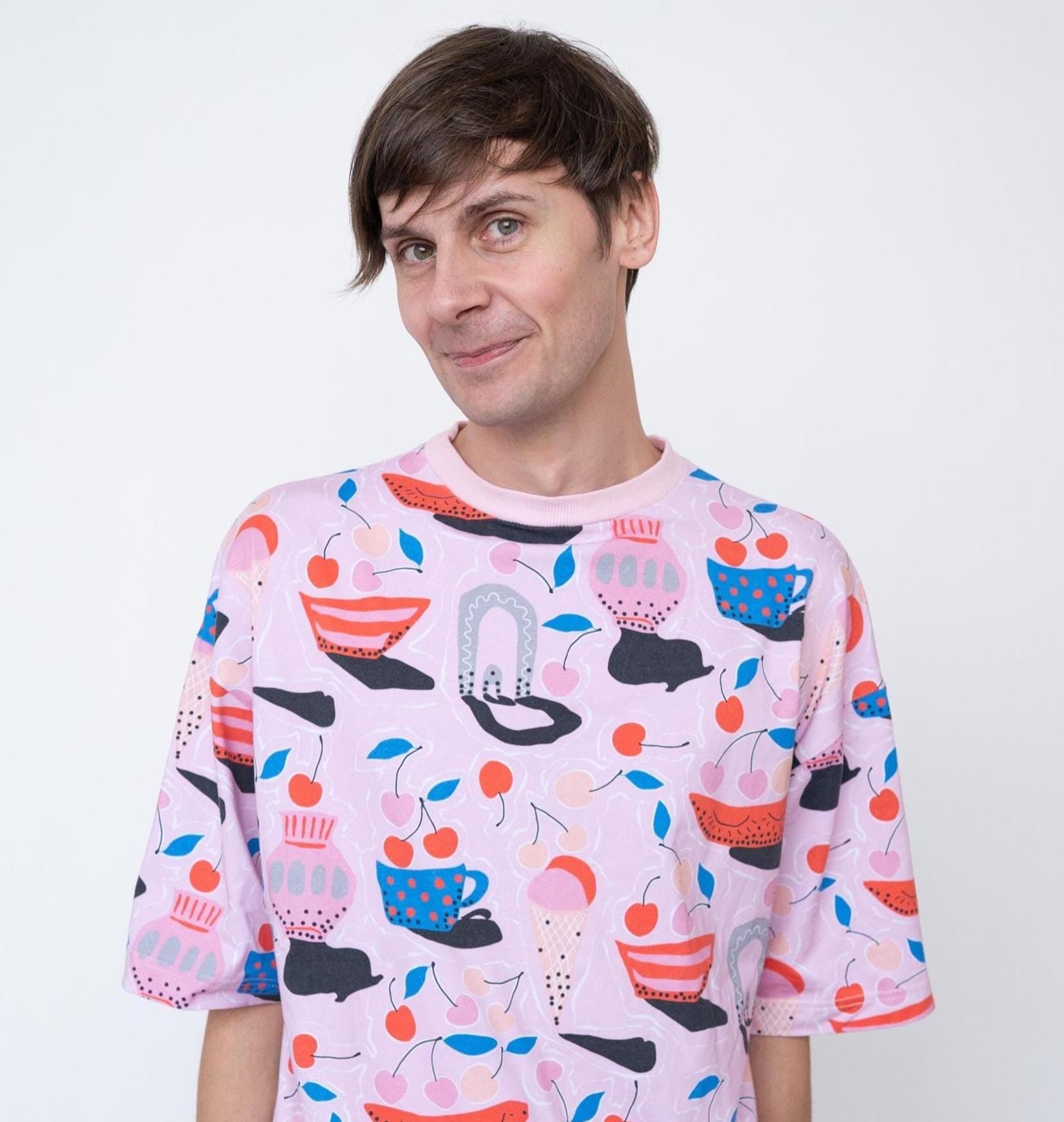 Cherry Delight Oversize Unisex Boxy Fit Triko