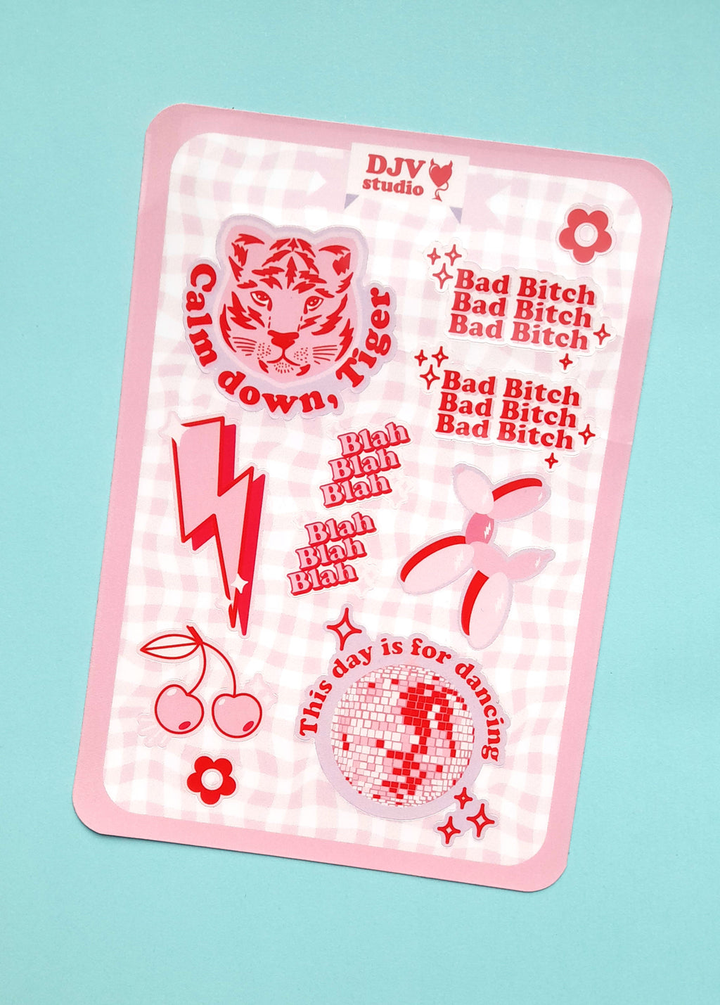 Dopamin-Stickerbogen – Süße &amp; coole, glänzende, wasserfeste Sticker