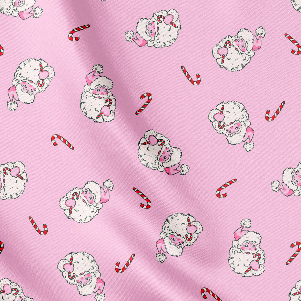 Autorská Látka Santa v růžové