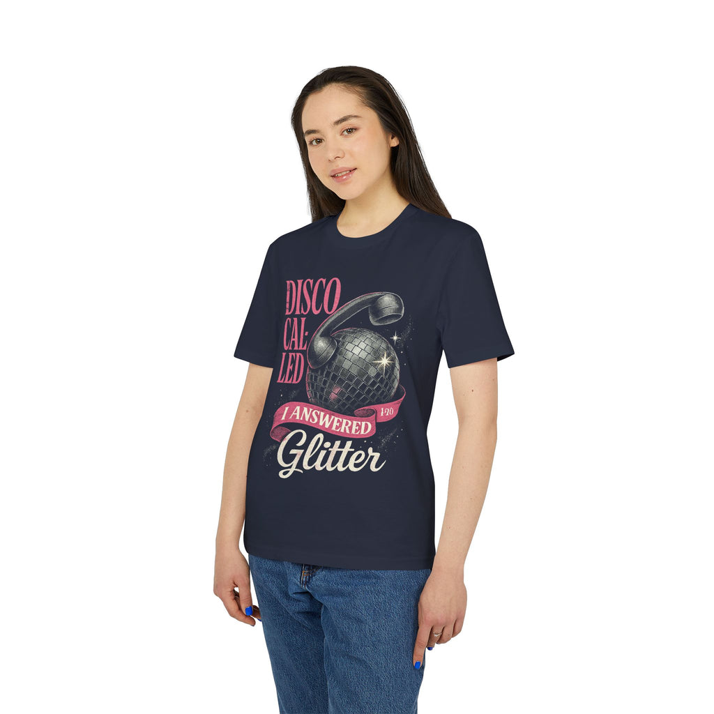 Disco Called  I Answered Glitter – Unisex Party Tričko | Retro Disco koule