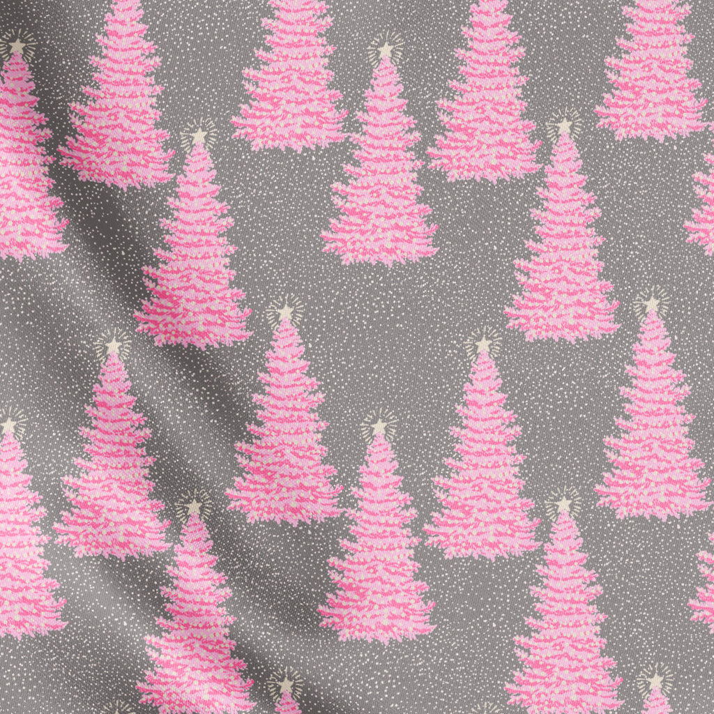 Autorská Látka Vánoční růžové stromky