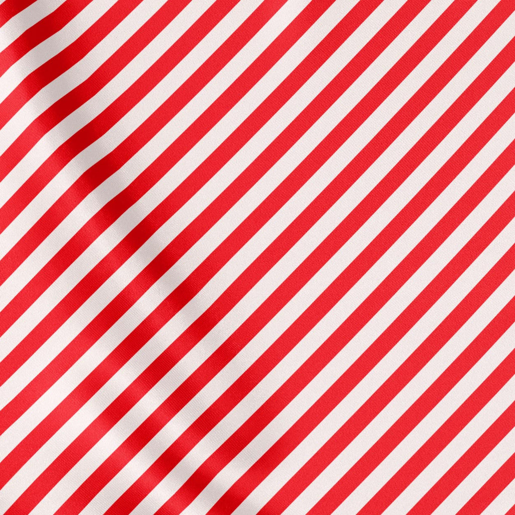 Autorská Látka Vánoční červené diagonální pruhy