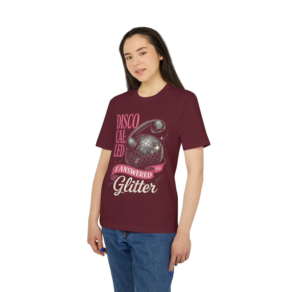 Disco Called  I Answered Glitter – Unisex Party Tričko | Retro Disco koule