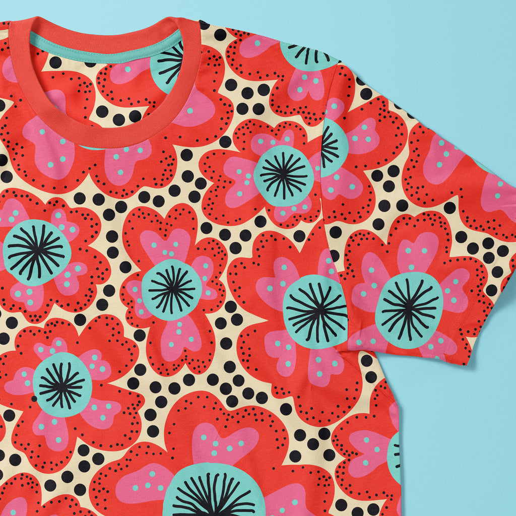 Cherry Delight Oversize Unisex Boxy Fit T-Shirt