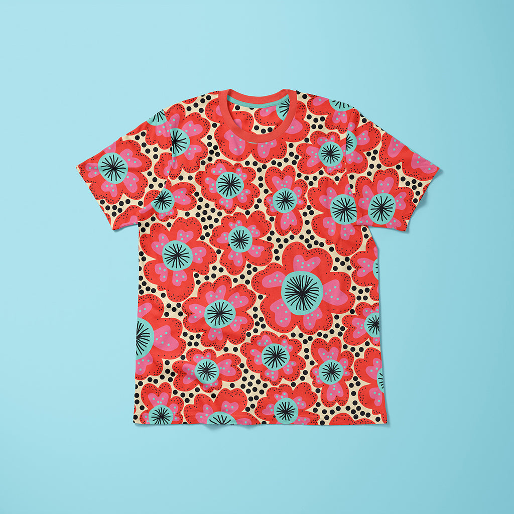 Cherry Delight Oversize Unisex Boxy Fit T-Shirt