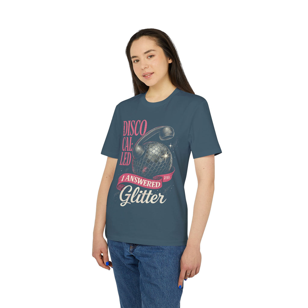 Disco Called  I Answered Glitter – Unisex Party Tričko | Retro Disco koule