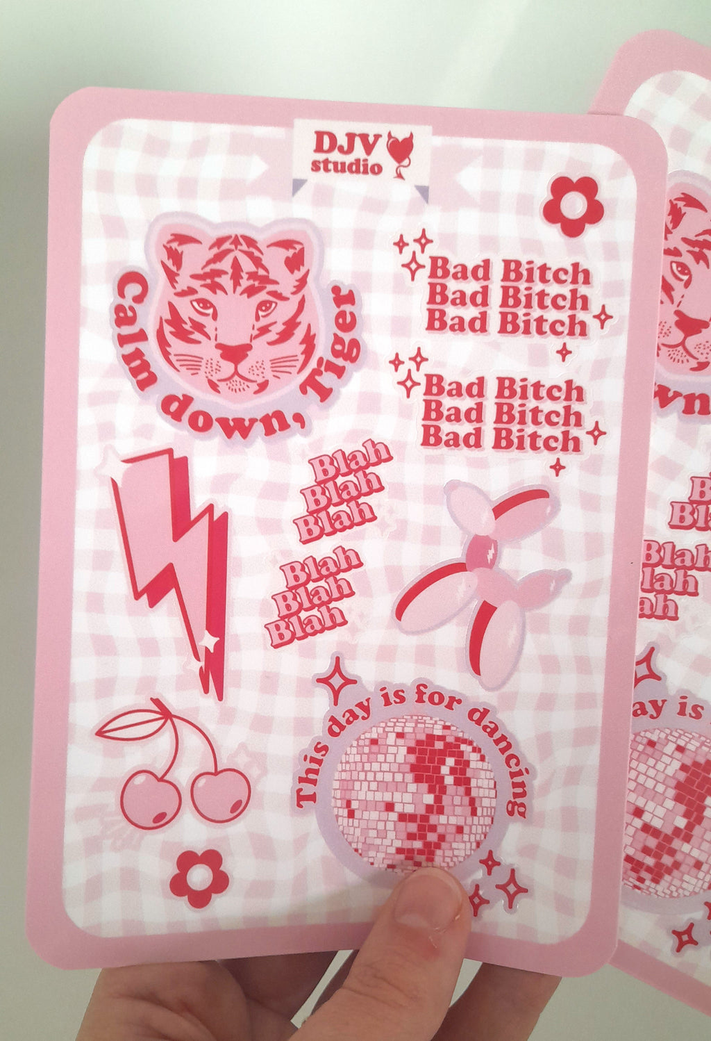 Dopaminový samolepkový arch – lesklé voděodolné samolepky Sweet & Edgy