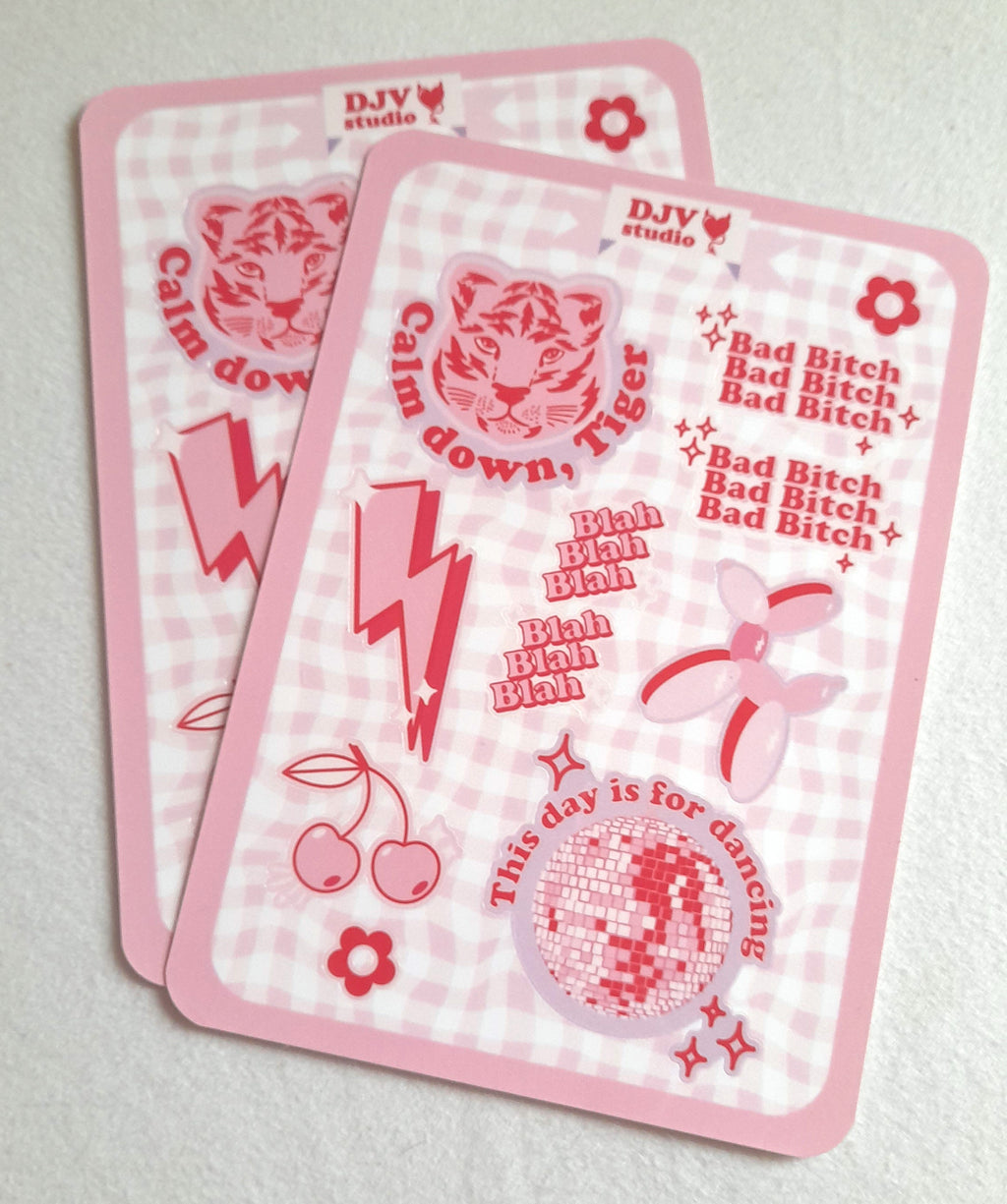 Dopaminový samolepkový arch – lesklé voděodolné samolepky Sweet & Edgy