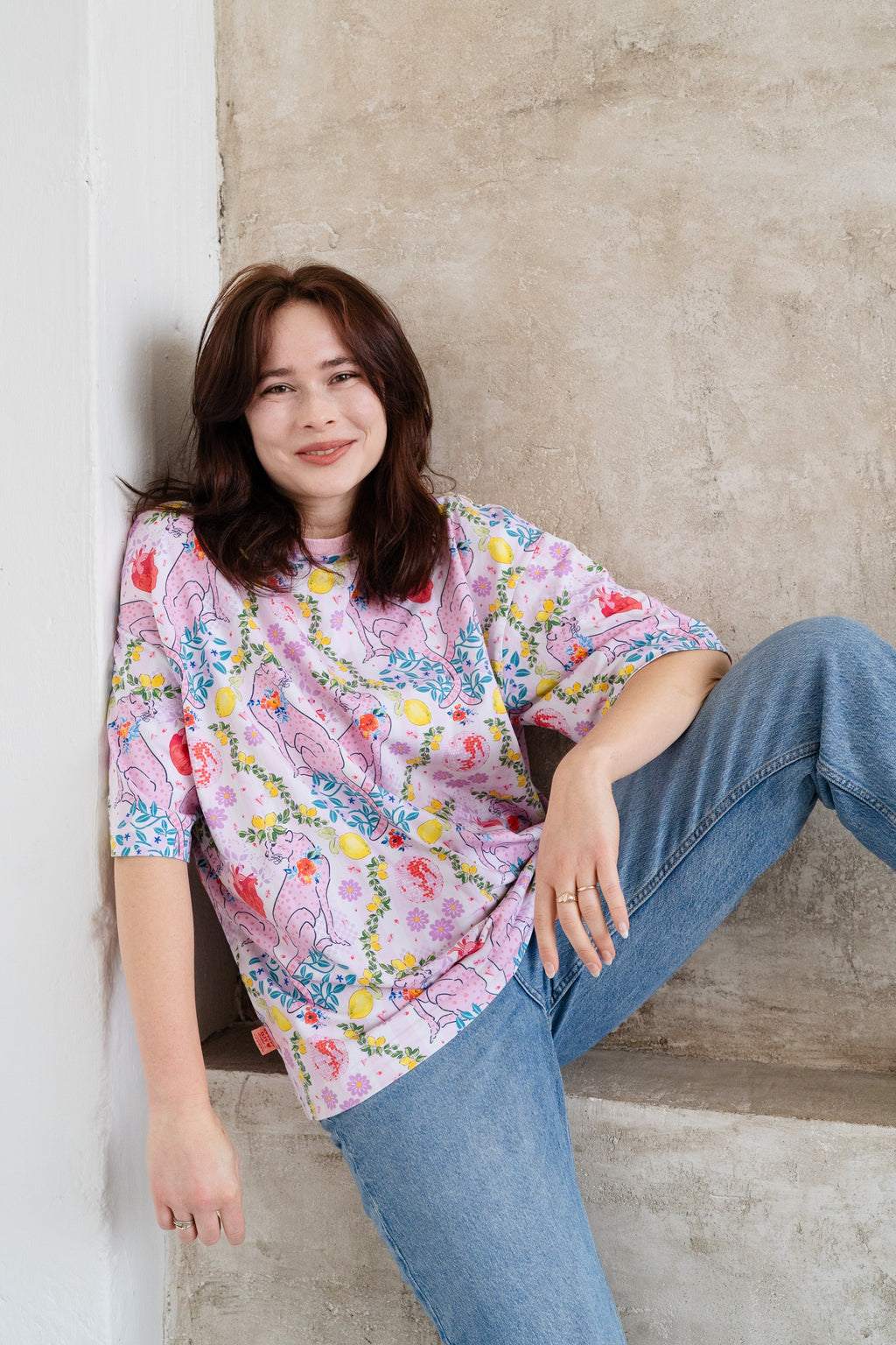 Cherry Delight Oversize Unisex Boxy Fit T-Shirt