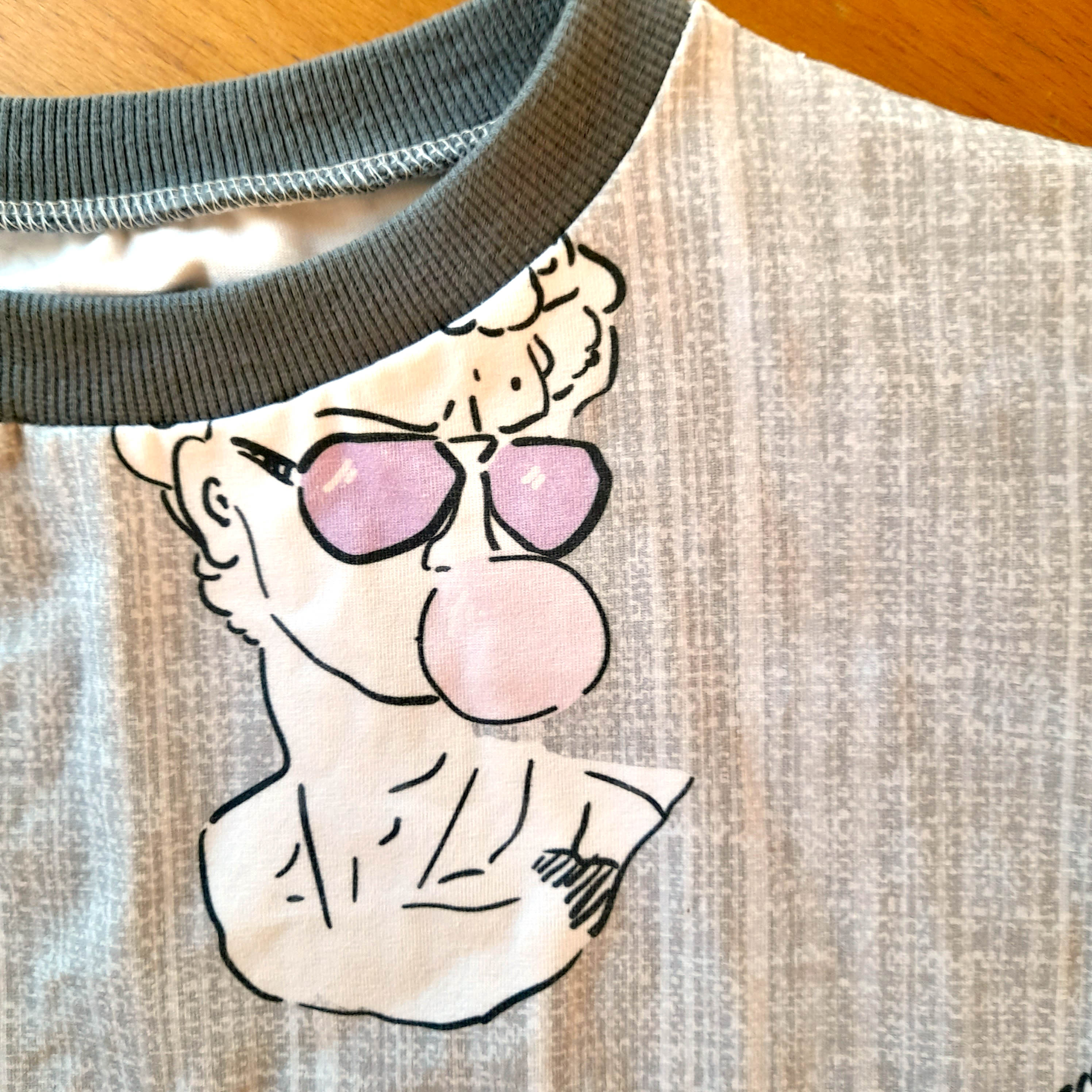 David’s Head Dopamine T-Shirt | Oversized Unisex Boxy Fit Tee | Organic Cotton Renaissance Statue Print | Artistic Streetwear Top XS–5XL
