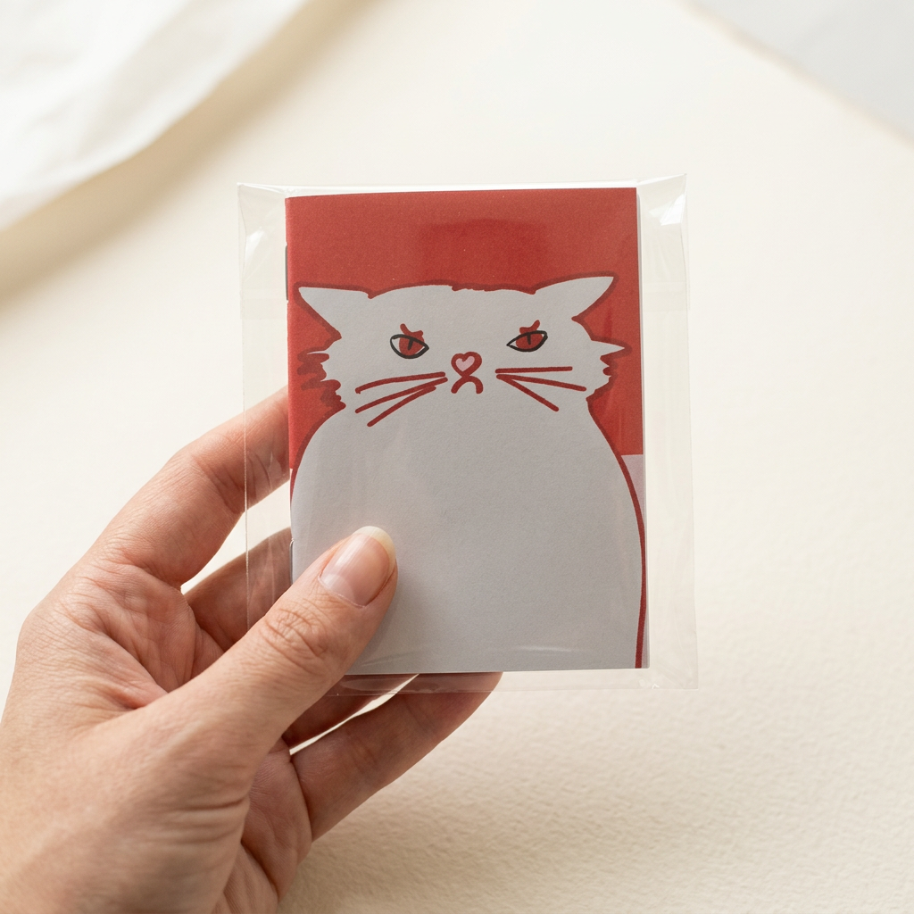 Zápisník A7 Angry Cat – detail zaoblených rohů