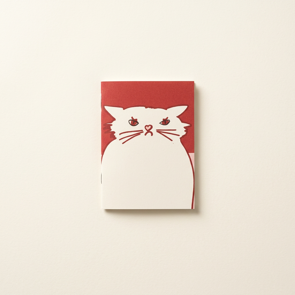 Zápisník A7 Angry Cat – pohled na obálku