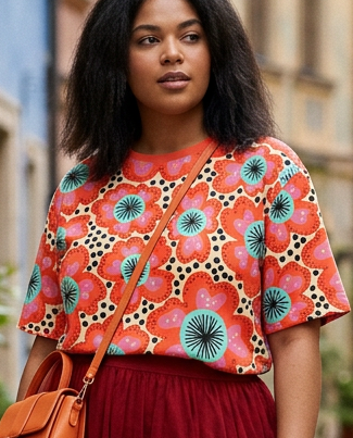 Cherry Delight Oversize Unisex Boxy Fit T-Shirt