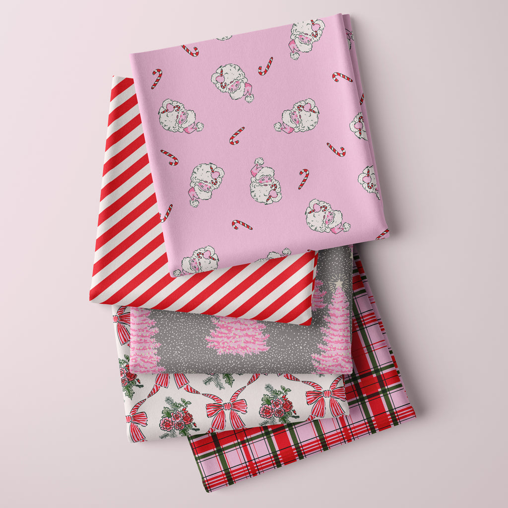 Autorská Látka Santa v růžové