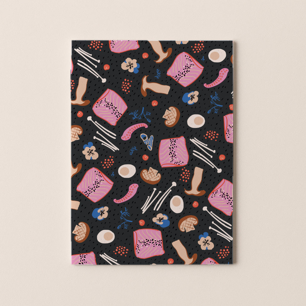 A5 sešit s čistými listy a autorskou ilustrací Štěpánova kulinářského umění