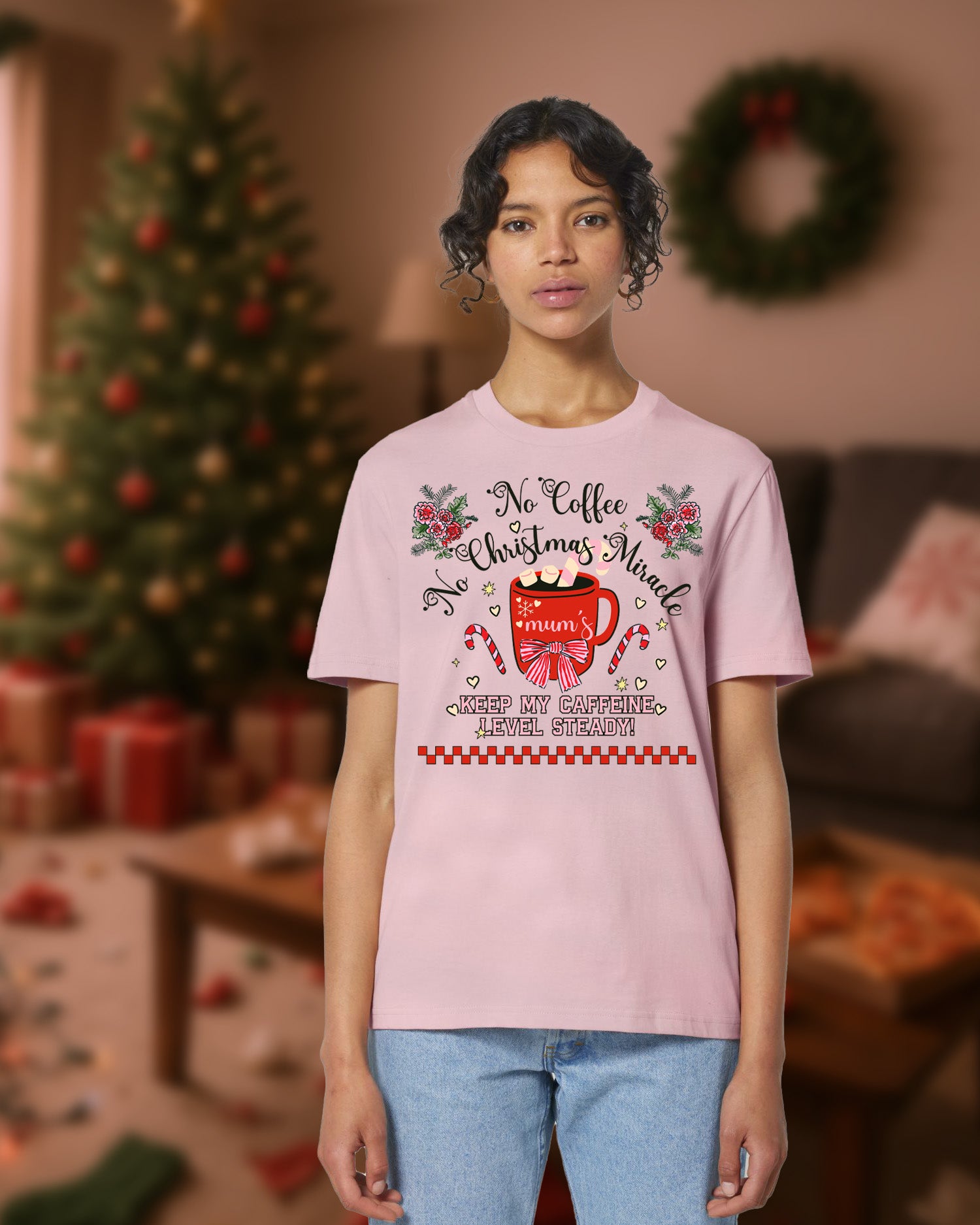 No Coffee No Christmas Miracle – Unisex Tričko | Bez kafe žádné Vánoční zázraky