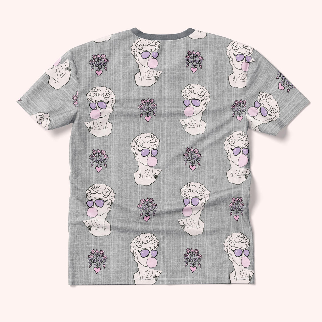 David’s Head Dopamine T-Shirt | Oversized Unisex Boxy Fit Tee | Organic Cotton Renaissance Statue Print | Artistic Streetwear Top XS–5XL