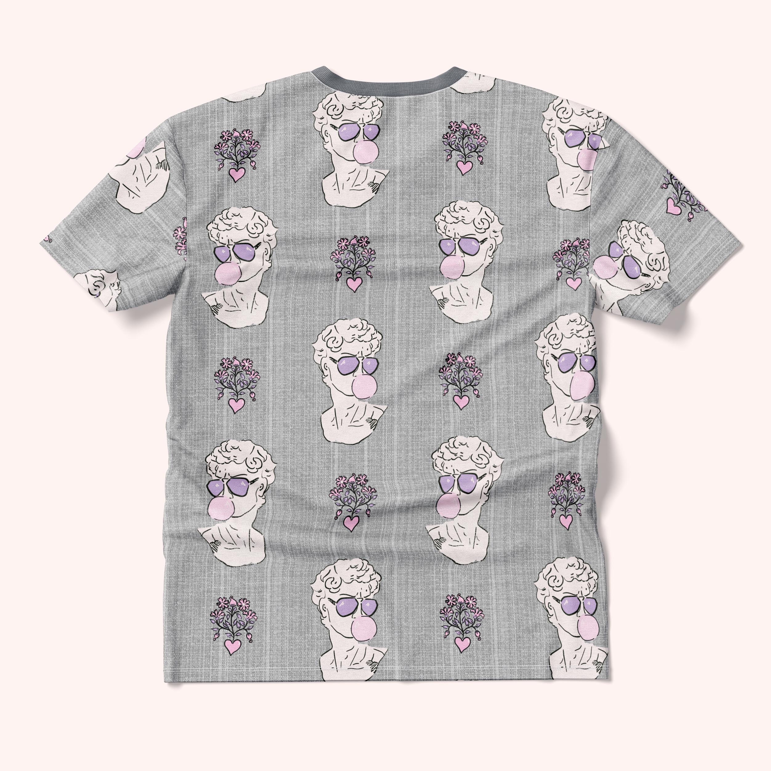 David’s Head Dopamine T-Shirt | Oversized Unisex Boxy Fit Tee | Organic Cotton Renaissance Statue Print | Artistic Streetwear Top XS–5XL