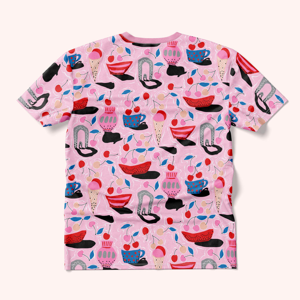 Cherry Delight Oversize Unisex Boxy Fit Triko